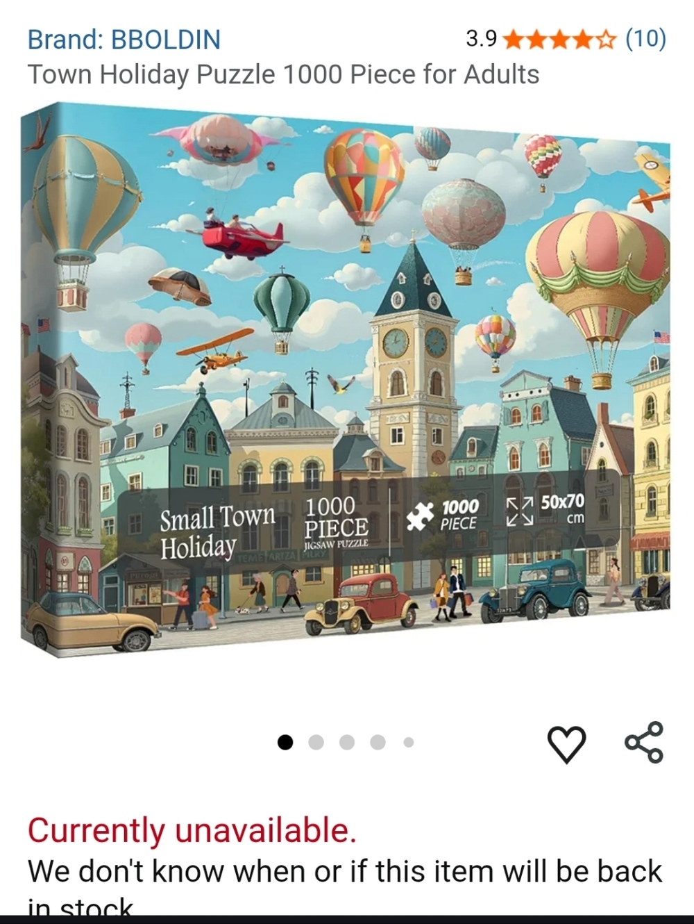 Small Town Holiday Puzzle 1000p Puzzle